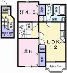 クレストヨコセキⅢの物件間取画像